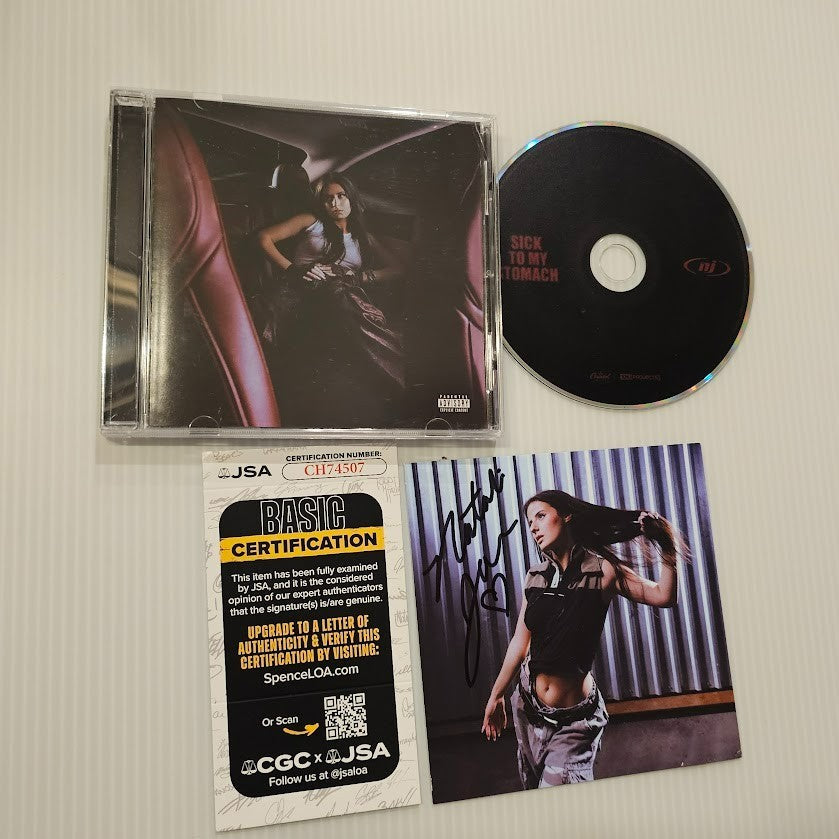 Natalie Jane  signed Autographed Sick to my Stomach  CD booklet JSA COA