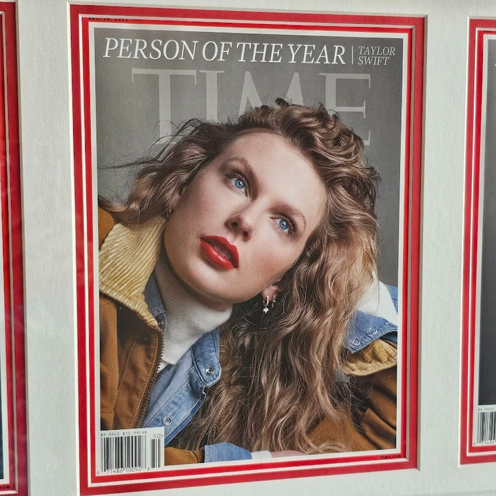 Taylor Swift Time Magazine December 2023 Person of Year 3 Cover Variants Framed