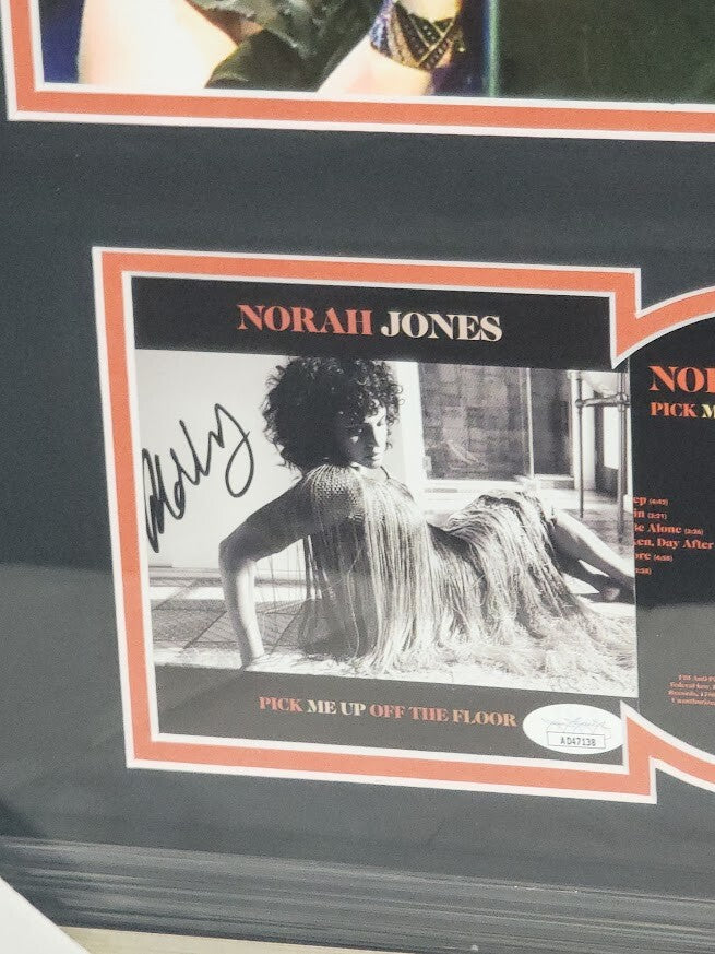 Norah Jones autographed signed Pick me up off the floorn CD JSA Certified Framed