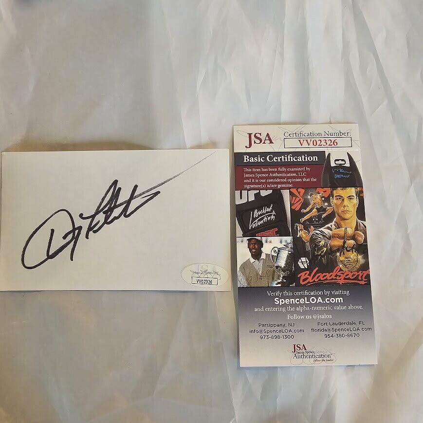 Doug Flutie Signed Autograph 3x5 Index Card Buffalo Bills Boston College JSA COA