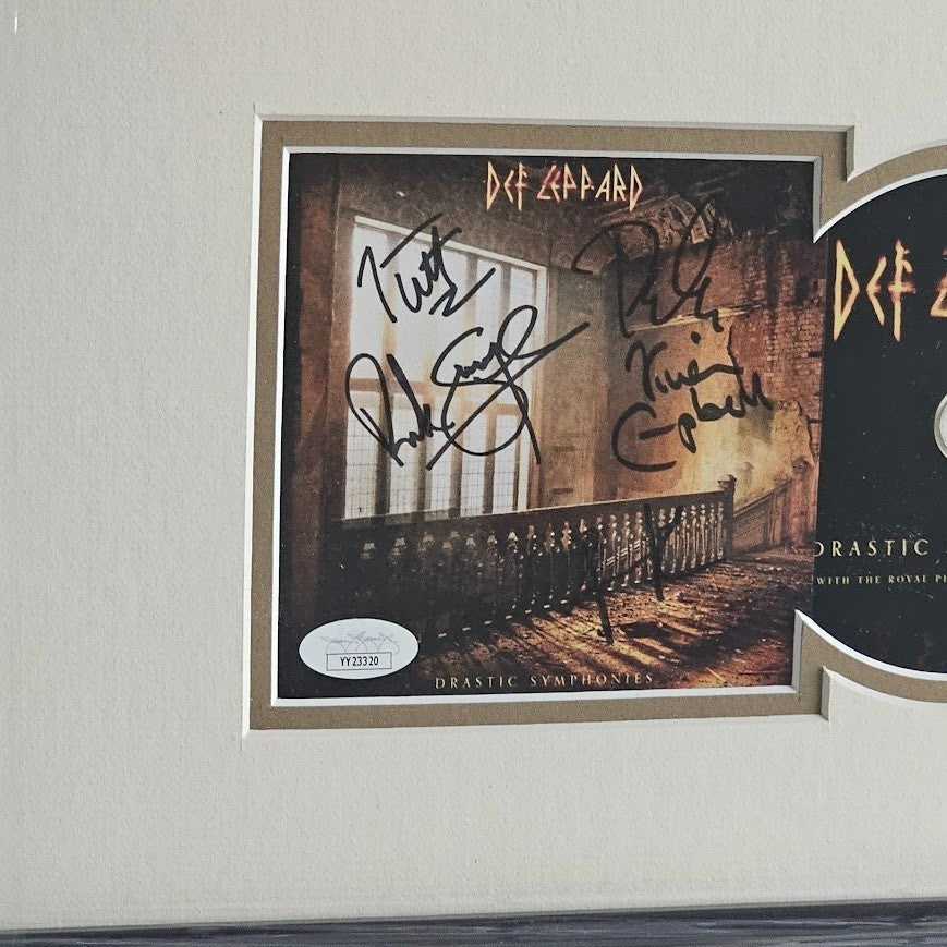 Def Leppard Band Signed autographed Drastic Symphonies  CD JSA Letter of aut LOA