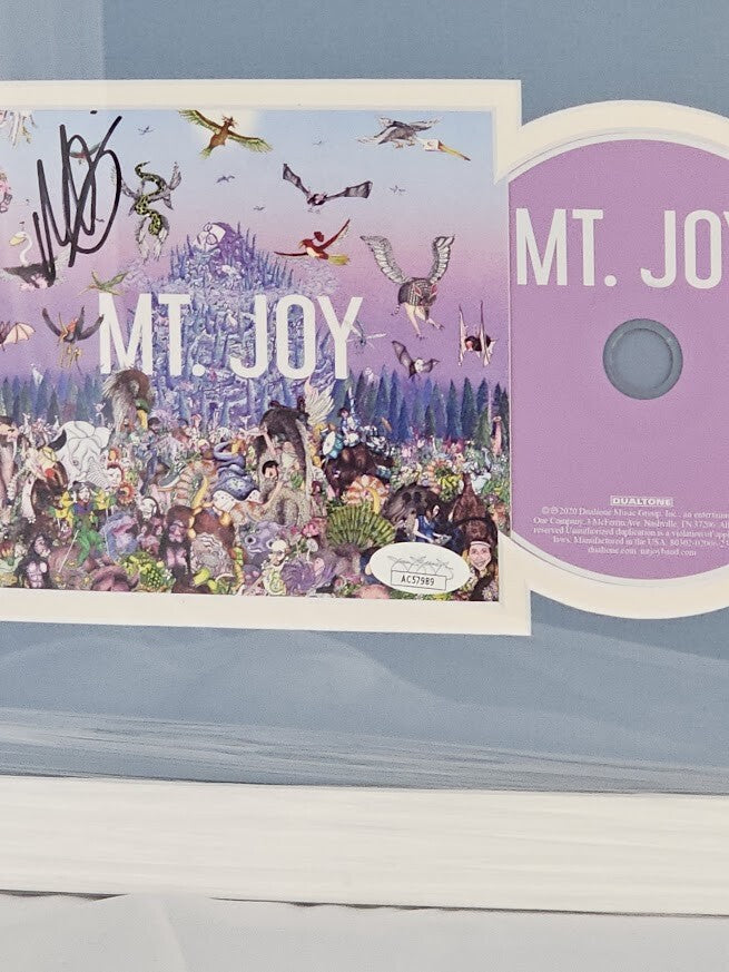 Mt. Joy Matt Quinn signed  Autographed Rearrange Us CD booklet JSA COA framed