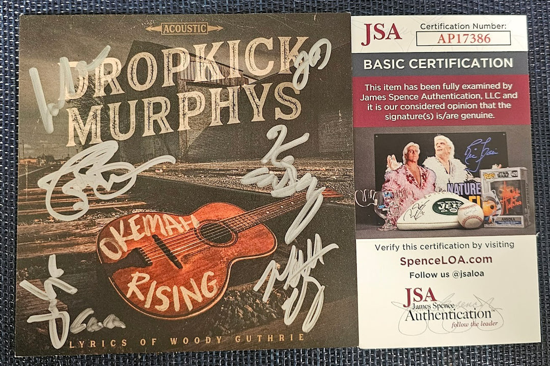 ​Dropkick Murphys Signed Autographed Okemah  Rising  CD JSA Certified COA Framed