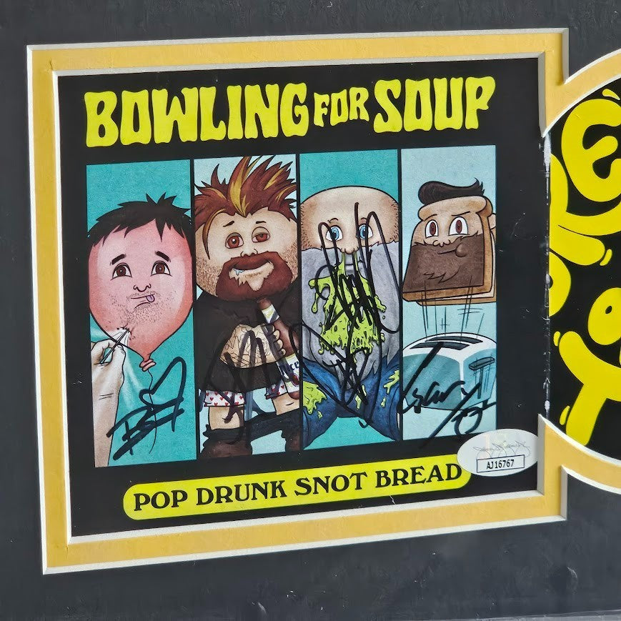Bowling for Soup Band Signed Pop Drunk Snot Bread CD Autographed JSA Certified