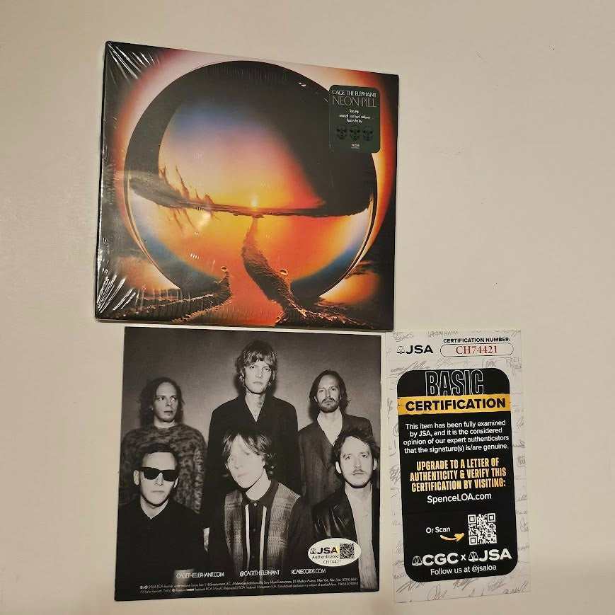 Cage the Elephant Band Signed  Autographed Neon Pill CD  JSA COA