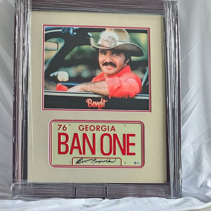 Burt Reynolds Signed Autographed Smokey and the Bandit license plate Beckett COI