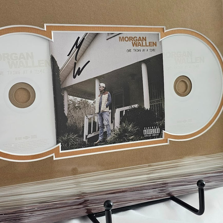 Morgan Wallen Signed autographed One Thing at a  Time CD  Framed COA