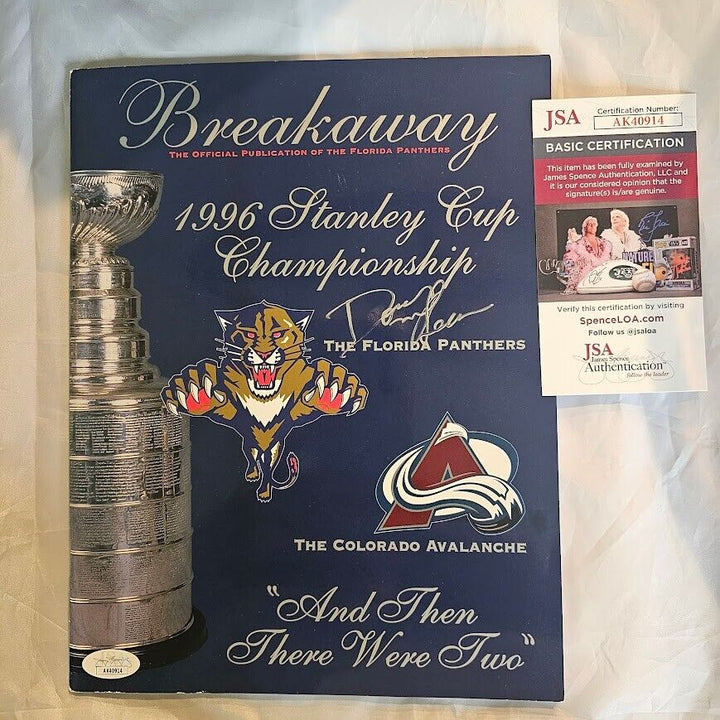 Florida Panthers 1996 Stanley Cup Program Signed Autographed Doug Maclean Mint