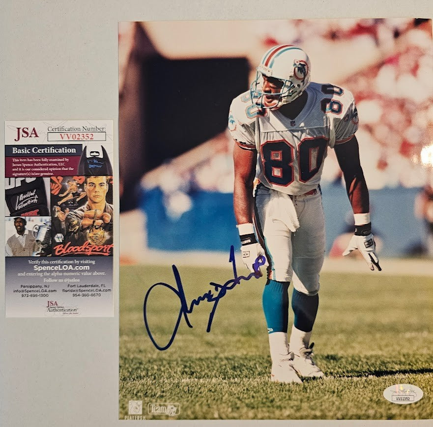 Irving Fryar Signed picture Photo Autographed  Miami Dolphins JSA COA