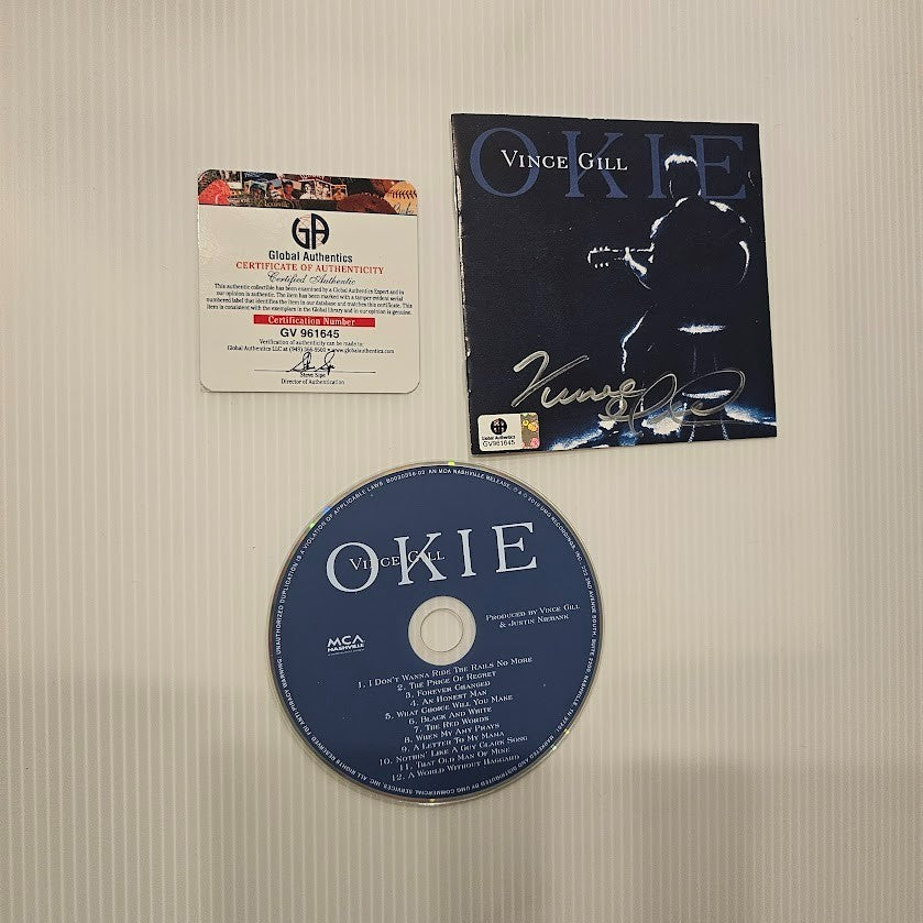 Vince Gill Signed Autographed Okie  CD Global Authentics COA