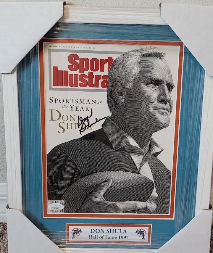 Don Shula Signed Autographed Sports Illustrated Magazine 1993 Framed