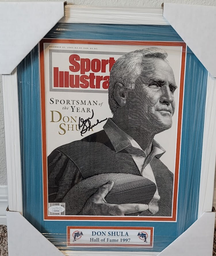 Don Shula Signed Autographed Sports Illustrated Magazine 1993 Framed