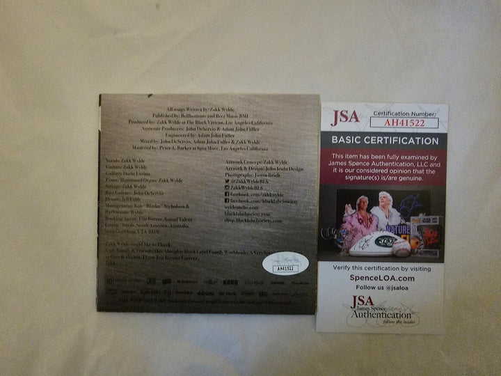 Zakk Wylde Black Label Society Signed Autographed CD Doom Crew Inc JSA Cert.