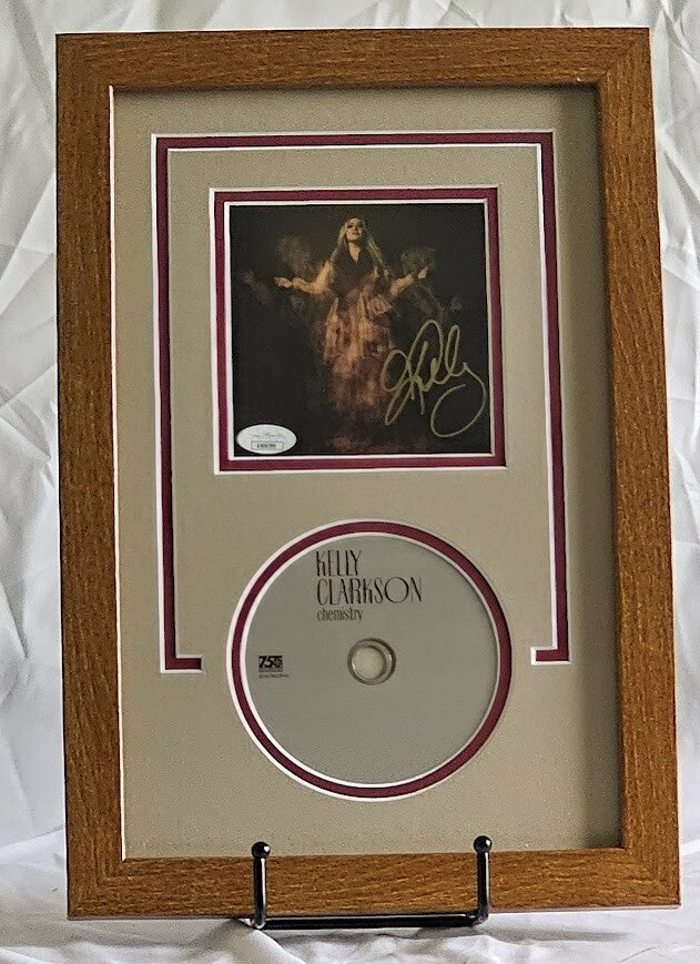 Kelly Clarkson Signed Chemistry. CD Framed Art Card Autograph JSA COA