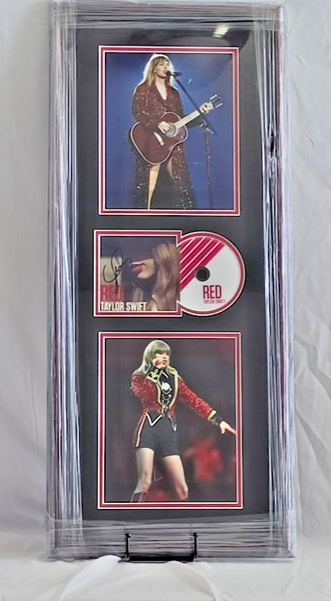 Taylor Swift Signed Autograph  Red CD ERAS Showgirl Poet Framed JSA COA