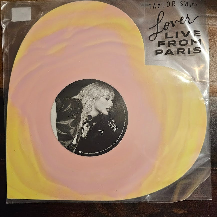 New Taylor Swift LOVER Live From Paris Heart Shaped Vinyl Record LP Sealed 2023