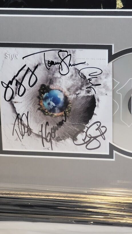 STXY SIGNED FRAMED "Crash of the Crown" CD Autographed JSA LOA Shaw 6 Signatures