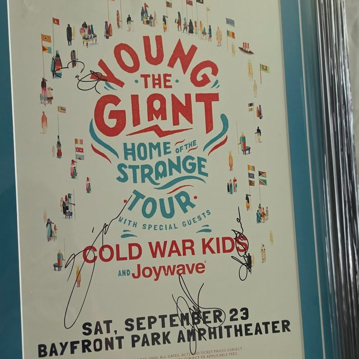 Young the Giant  Signed Concert poster Bayfront Park  Autographed  JSA Certified