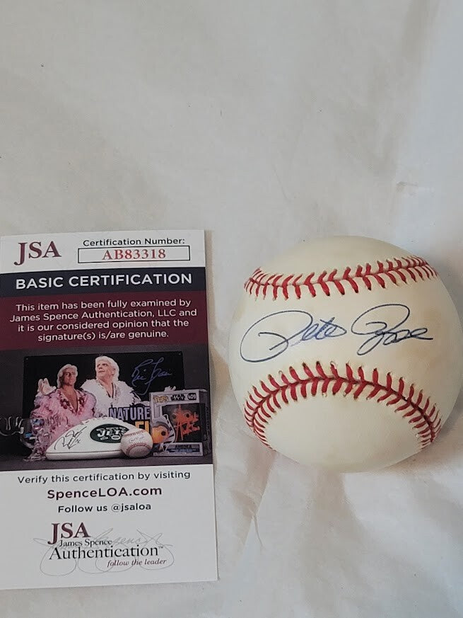 Pete Rose  signed Autographed Baseball JSA COA Cincinnati Reds