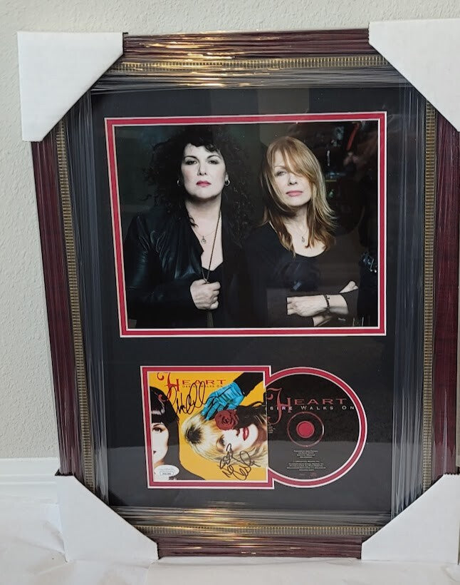 Heart Ann & Nancy Wilson signed CD Desire Walks On Autographed Framed JSA