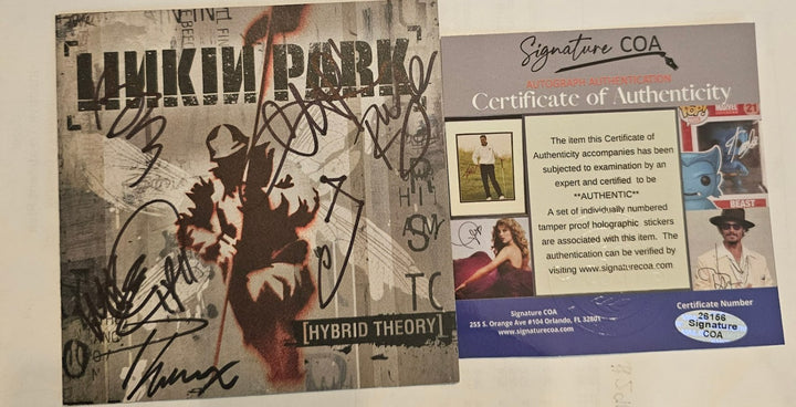 Linkin Park band Signed autographed Hybrid Theory CD  Bennington, Shinoda COA