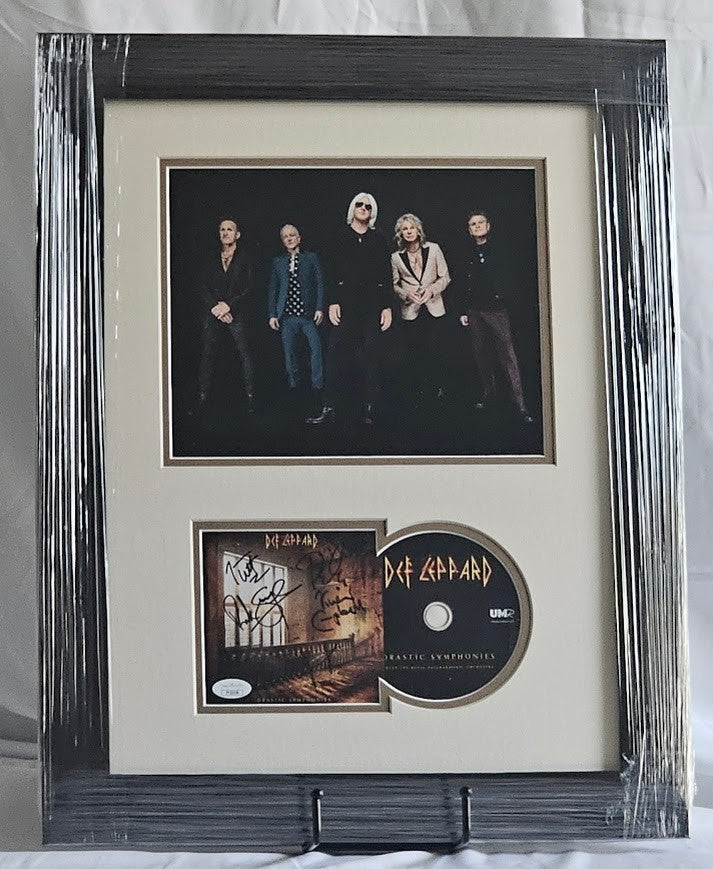 Def Leppard Band Signed autographed Drastic Symphonies  CD JSA Letter of aut LOA