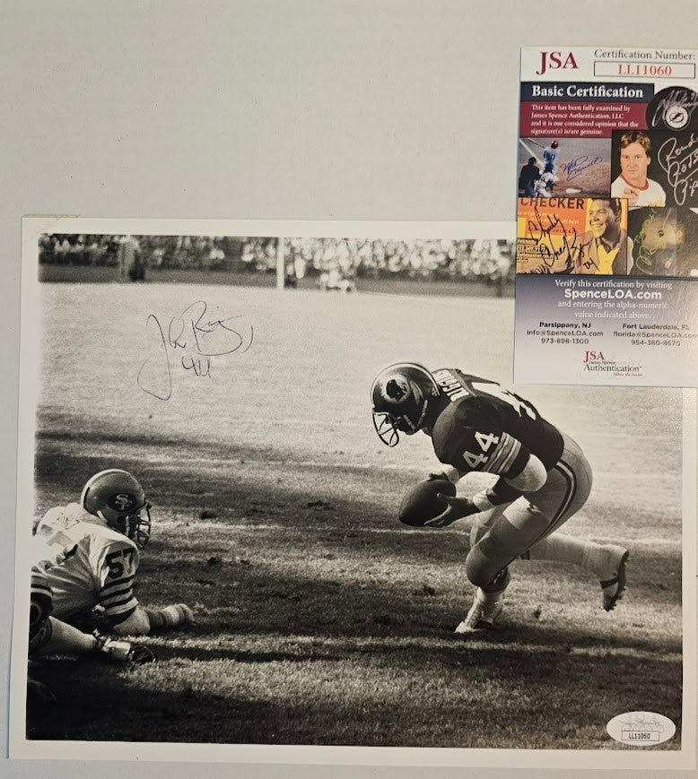 John Riggins  Signed Autographed Picture Photo Washington Redskins JSA COA HOF