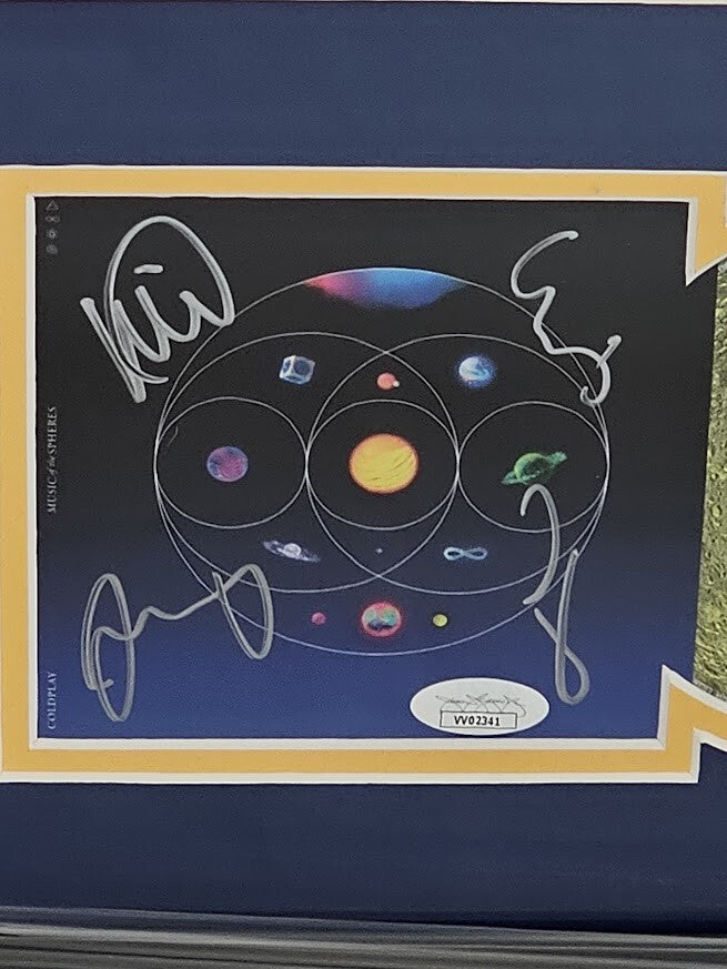 Cold Play Signed Music of the spheres CD Autographed JSA COA Framed