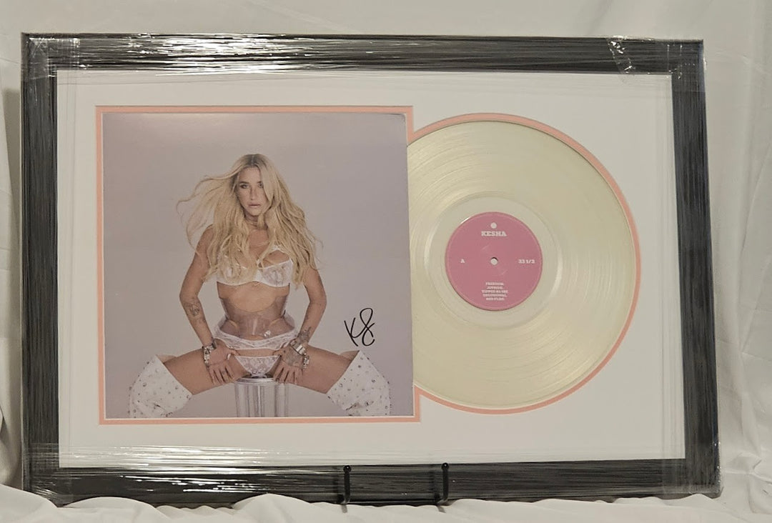 Kesha autographed . Period Dot LP Cum For Me Cloudy  Vinyl SIGNED Insert JSA COA