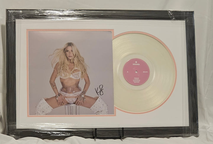 Kesha autographed . Period Dot LP Cum For Me Cloudy  Vinyl SIGNED Insert JSA COA