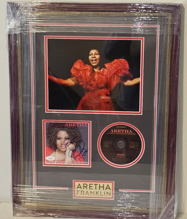 Aretha Franklin Signed Autographed a Woman Falling out of Love CD JSA Certified
