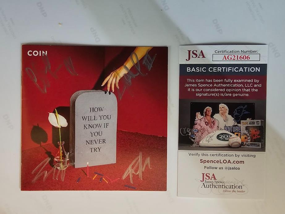 Coin Autographed signed How Will You Never Know if you Never Try JSA Certified