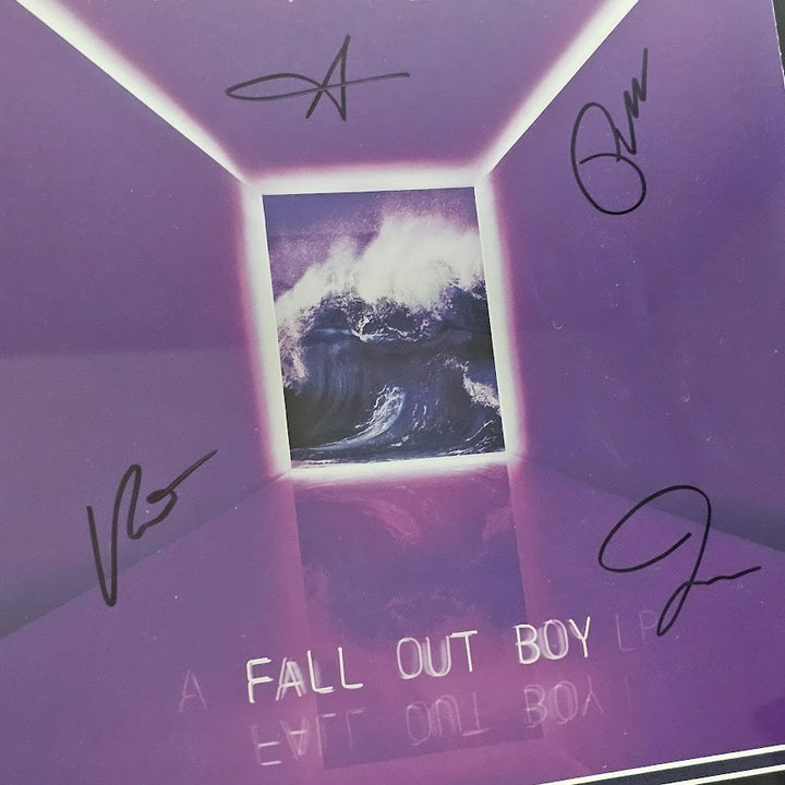 Fall Out Boy Band  Signed Autographed Mania LP Record Vinyl JSA COA