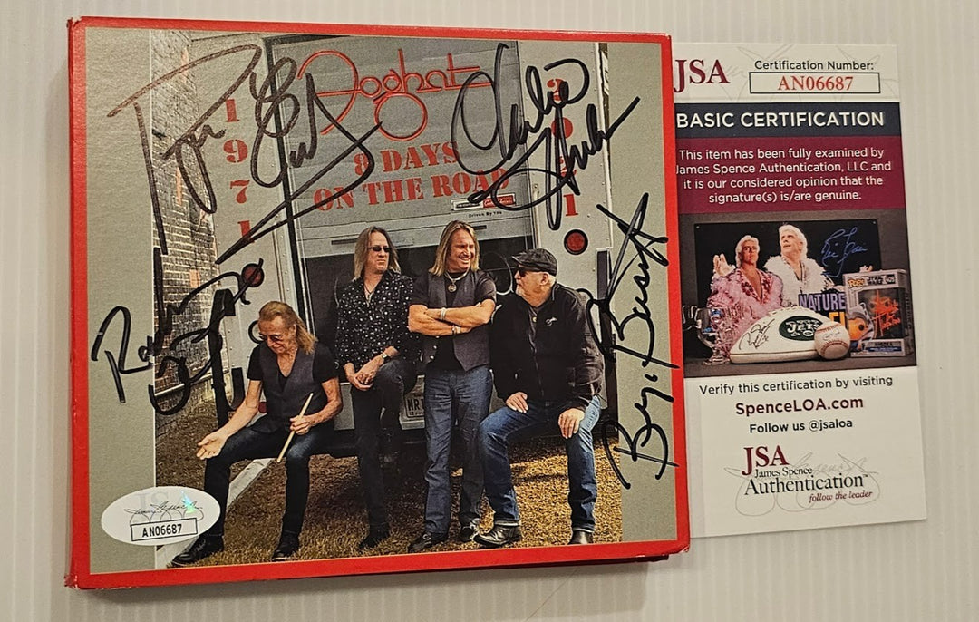Foghat Signed Autographed  8 Days on the Road CD and DVD JSA COA