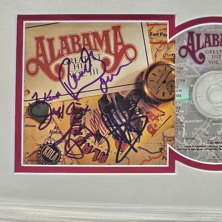 Alabama Band Signed Autographed Greatest Hits Vol III  CD JSA  Certified COA