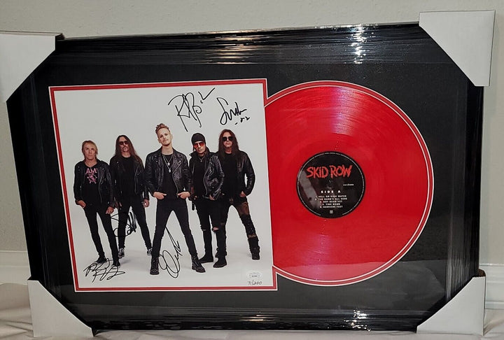 Skid Row SIGNED The Gang's all Here RED  LP Autographed JSA certified Limited