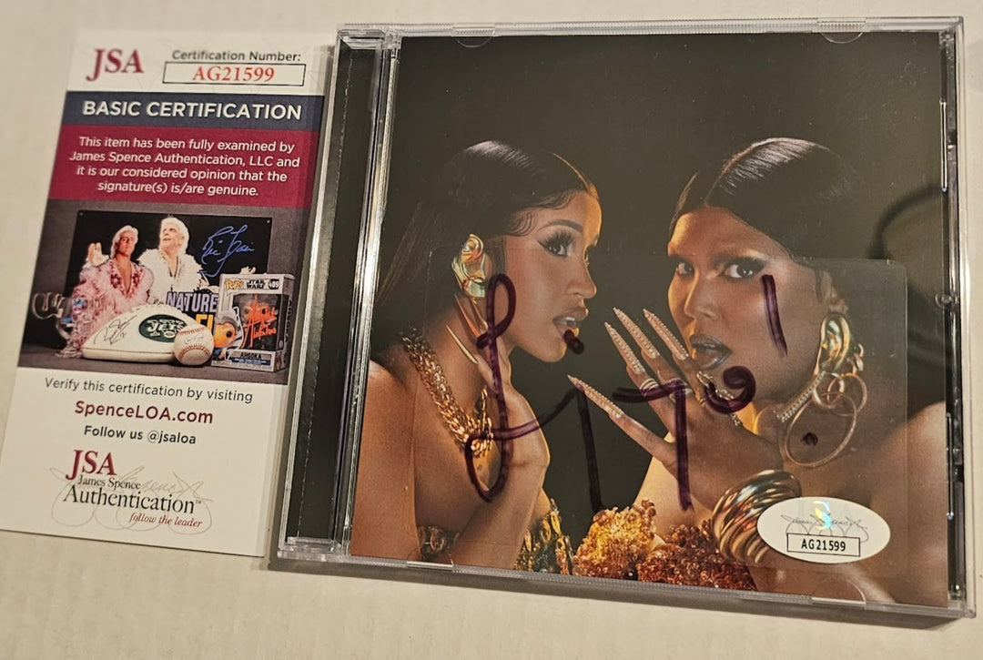 Lizzo signed autographed Rumors CD with Cardi B  JSA COA