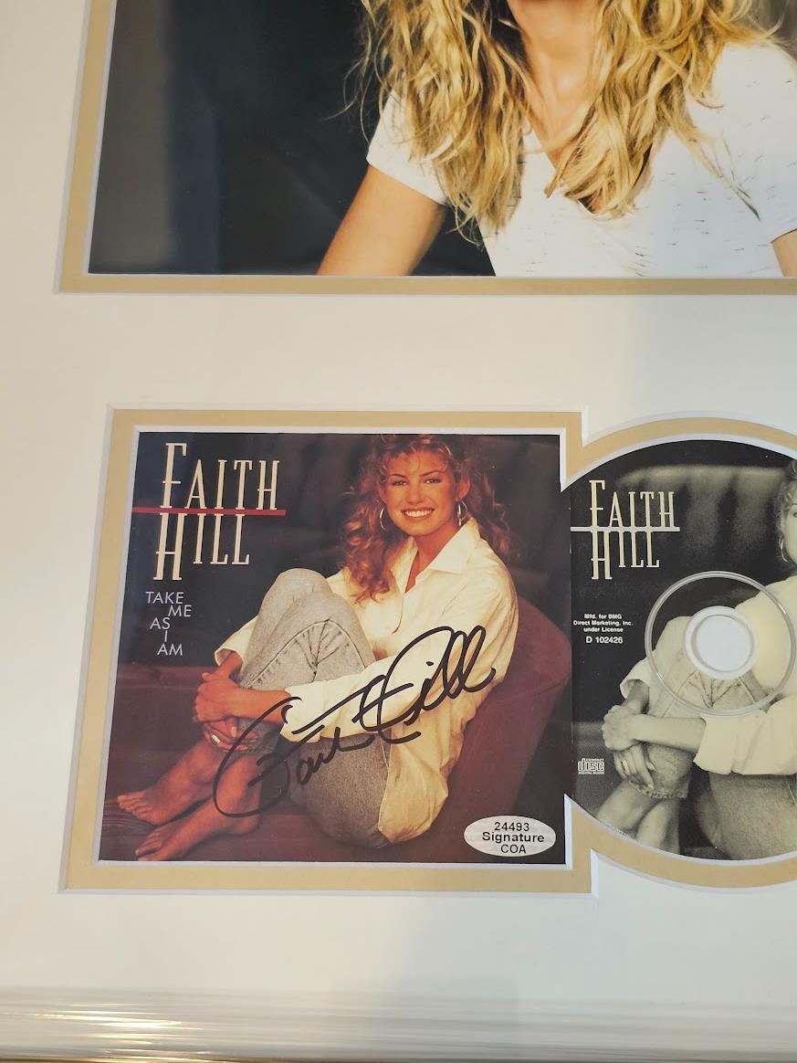 Faith Hill Signed autographed Take me as I am  CD Framed