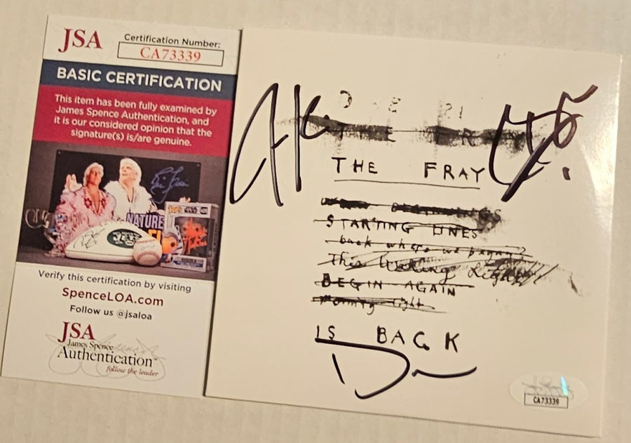 The Fray Band signed autographed The Frey is Back CD JSA COA