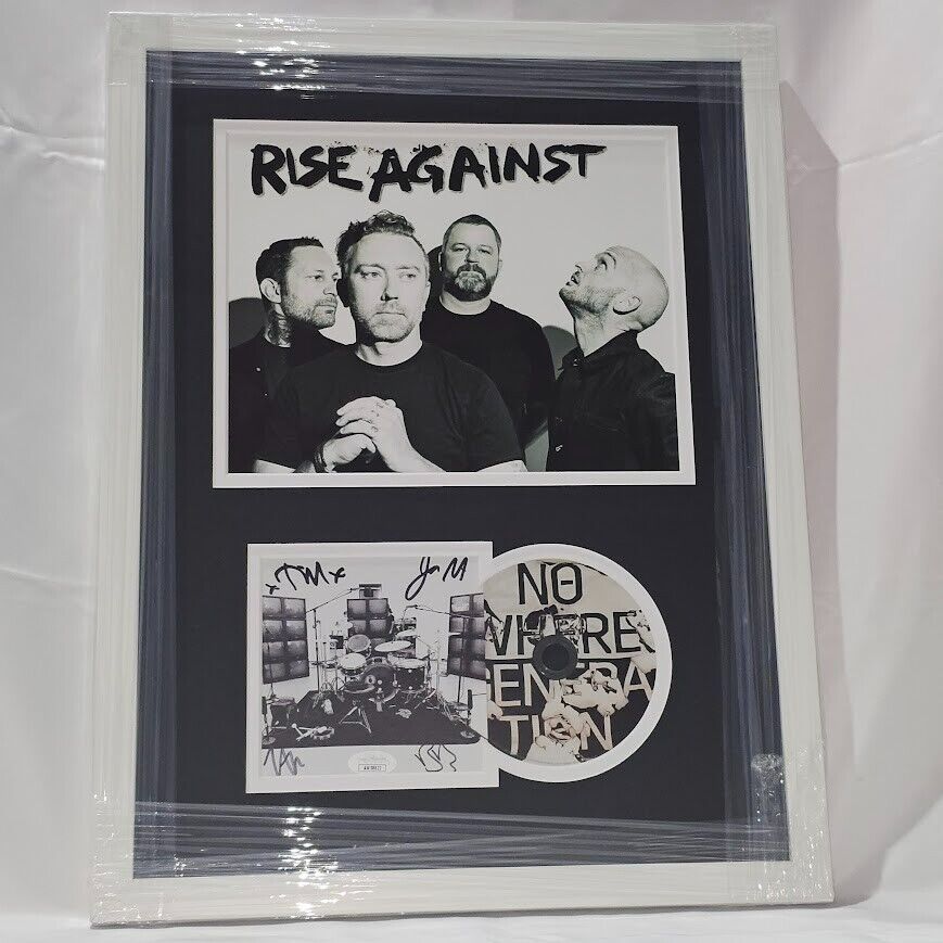 Rise Against Band  Signed Autographed No Where Generation CD JSA COA Framed
