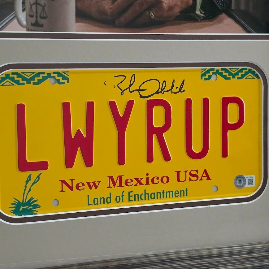 Bob Odenkirk Signed autographed Breaking Bad License plate BECKETT BAS Witnessed