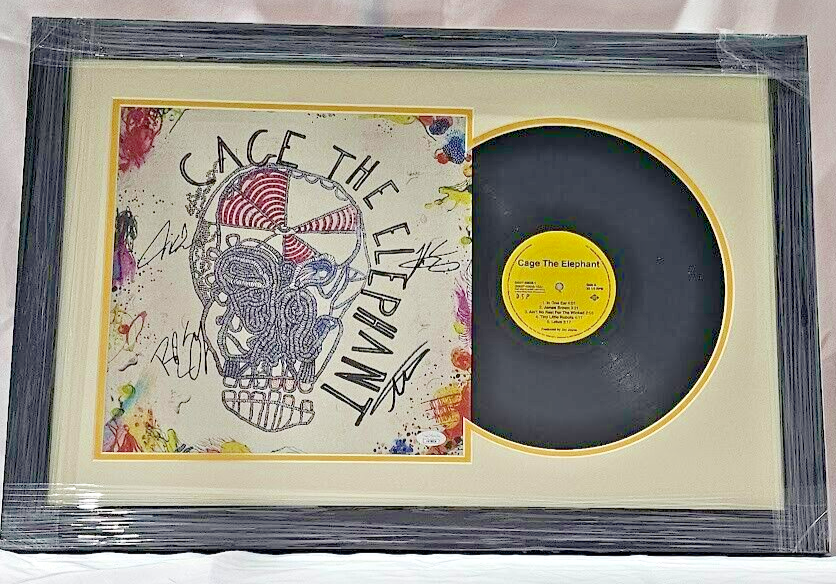 Cage the Elephant SIGNED  LP  Autographed JSA Certified Framed