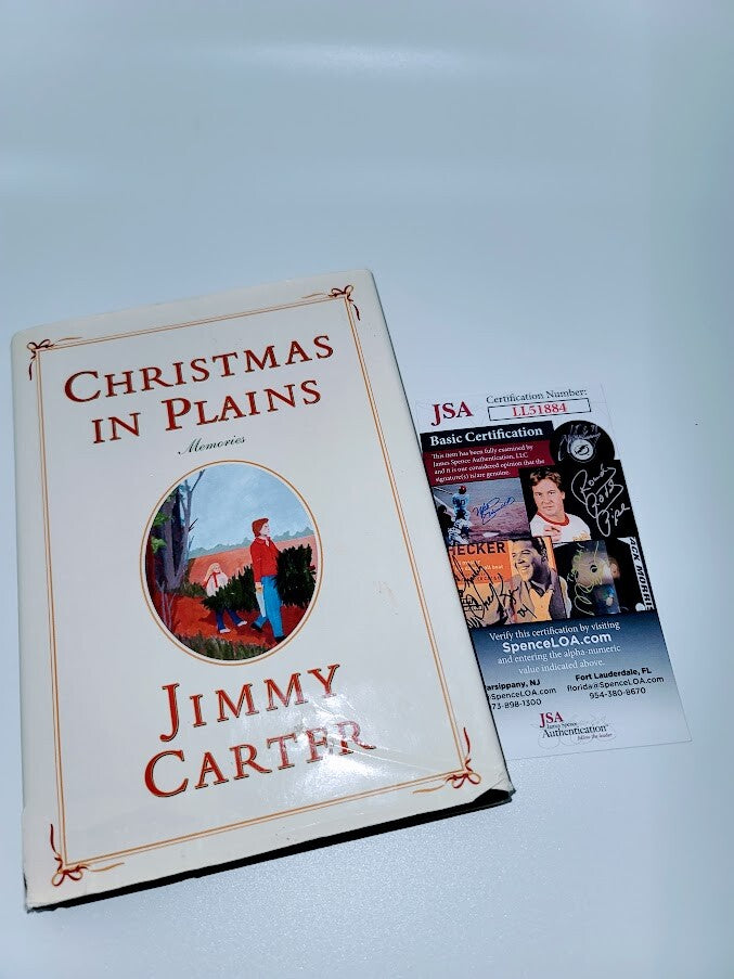 President JIMMY CARTER signed CHRISTMAS IN PLAINS Hardcover  book  W/COA JSA