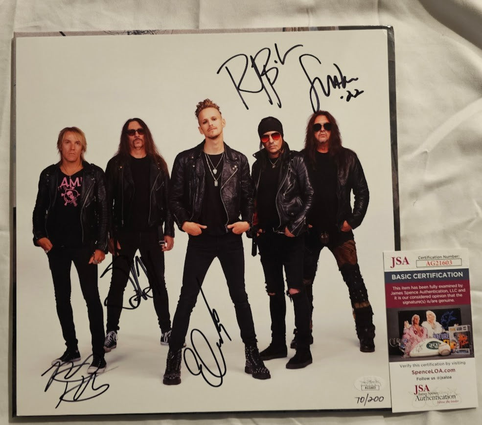 Skid Row Band SIGNED The Gang's all Here RED LP Vinyl Autographed JSA COA LMTD