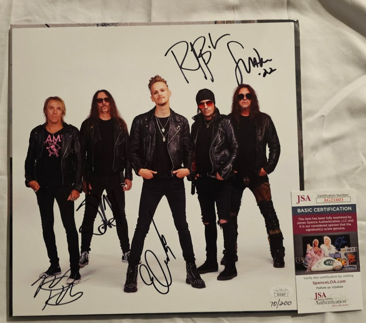 Skid Row Band SIGNED The Gang's all Here RED LP Vinyl Autographed JSA COA LMTD