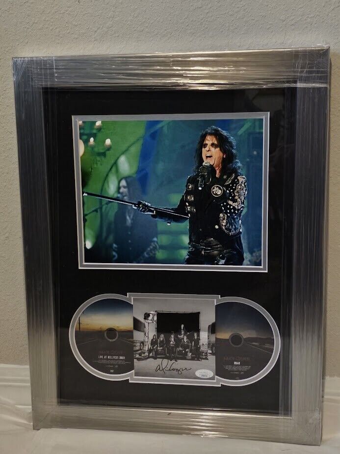 Alice Cooper SIGNED FRAMED Live at Hellfest 2022  CD Autographed JSA certified