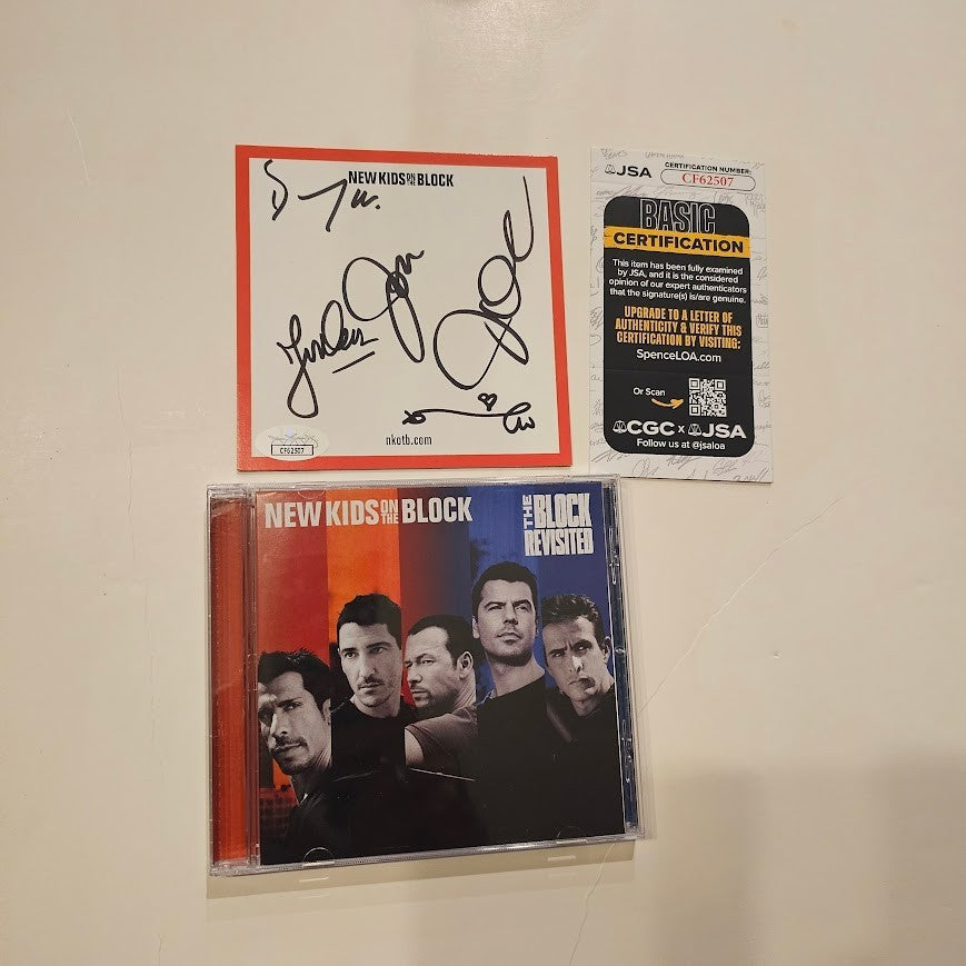 New Kids on the Block Band Signed Autographed The Black Revisited CD JSA COA