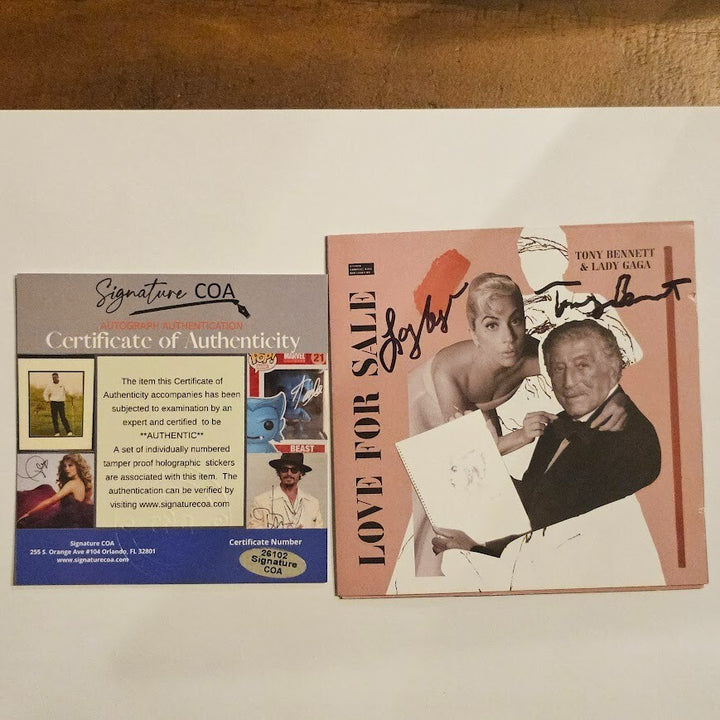 Lady Gaga & Tony Bennett Signed  Love For Sale Autographed Authenticated