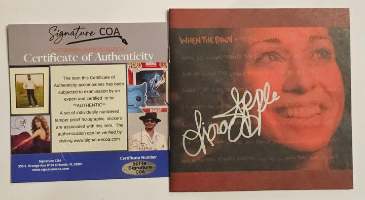 Fionna Apple  Signed When the Pawn Autographed CD  Authenticated COA
