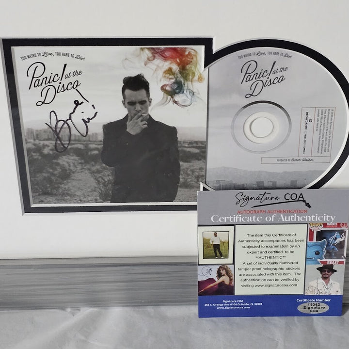 Brendon Urie Signed To Weird to Live To Rare to Die Panic at the Disco COA